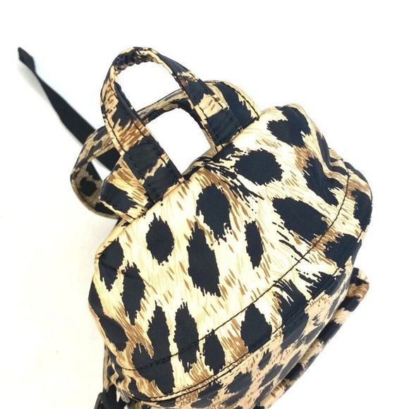 AUTHENTICITY GUARANTEED BALENCIAGA Leopard Mini Backpack bag Beige/Black